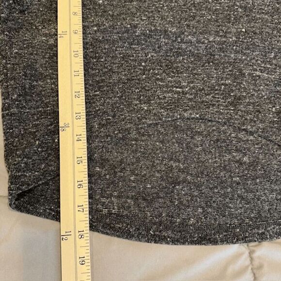 CAbi Glee Cowl Neck Sweater Cropped Long Sleeve High Low Hem Charcoal Size Small - Picture 8 of 10